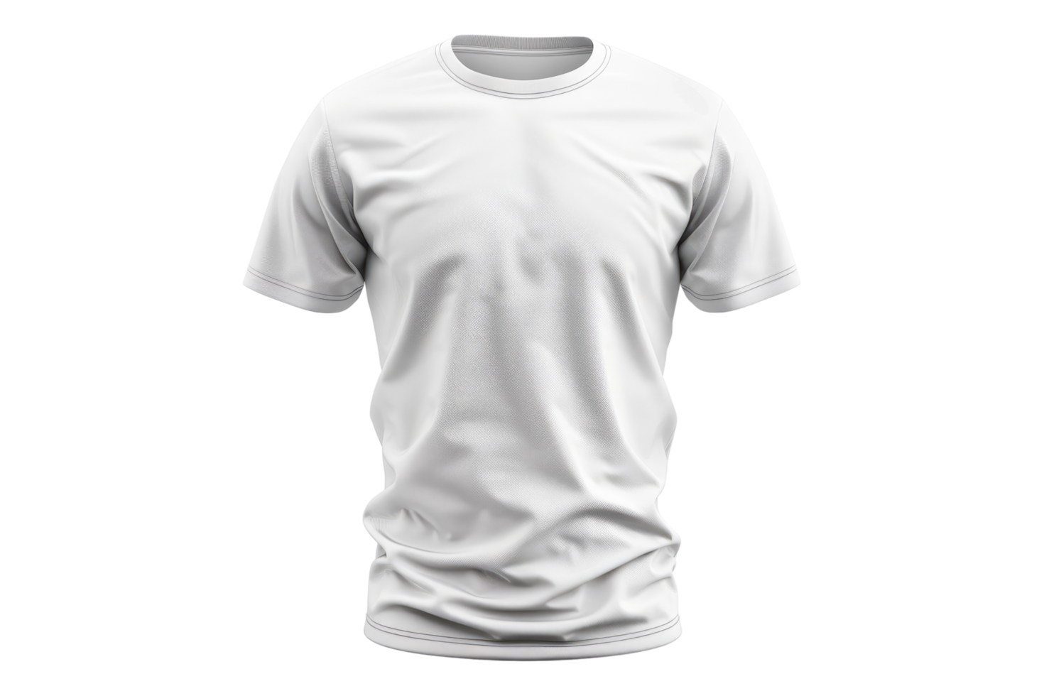 Classic t shirt whiteness isolated on transparent background png
