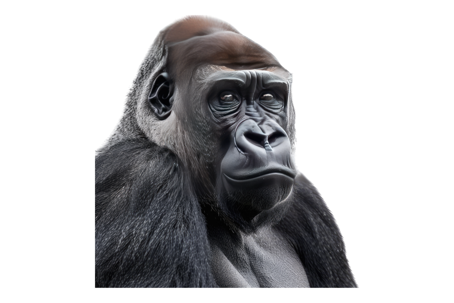 Portrait of gorilla png