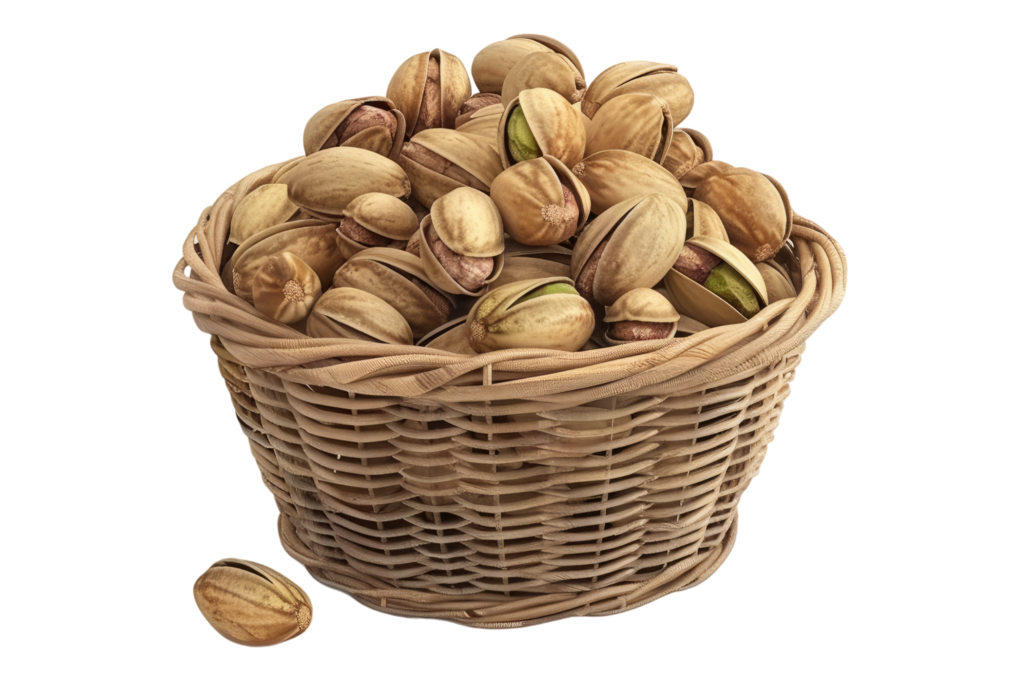 Pistachios nuts in a basket png