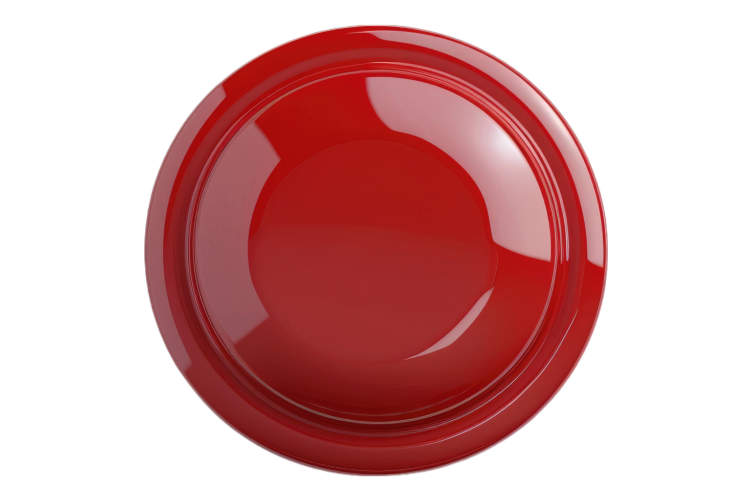 Red button isolated on transparent background png