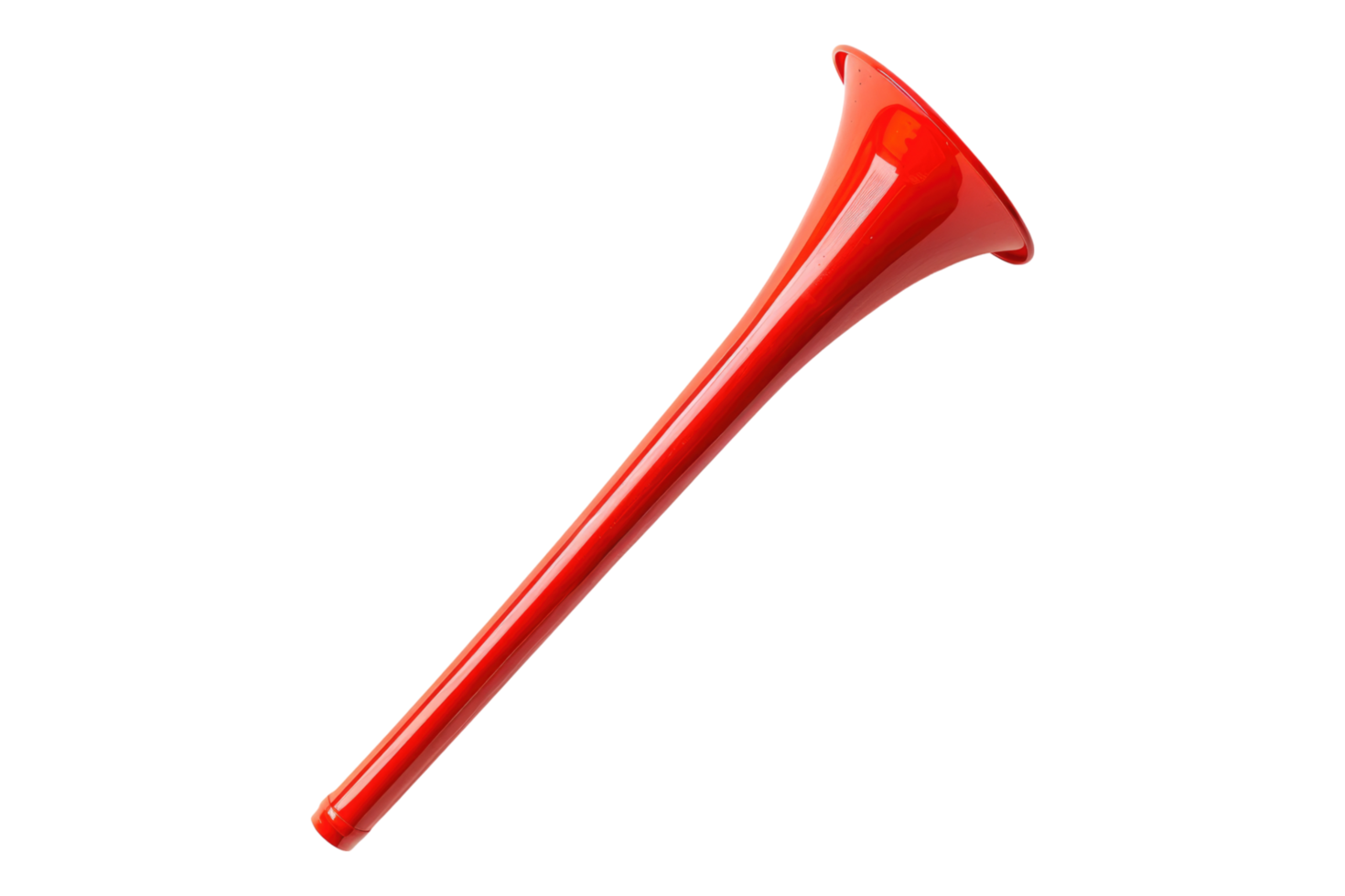 Red vuvuzela isolated on transparent background png