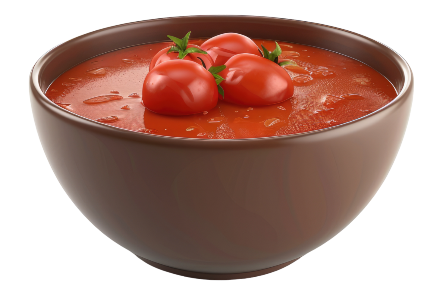 Tomato soup isolated on transparent background png
