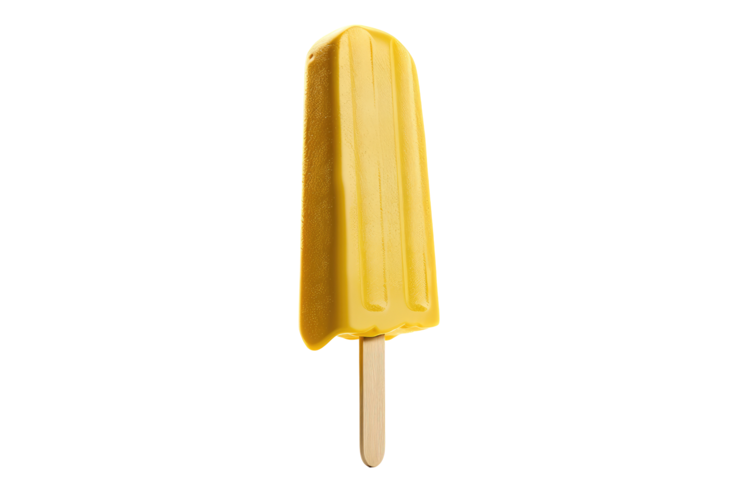 Yellow ice cream isolated on transparent background png
