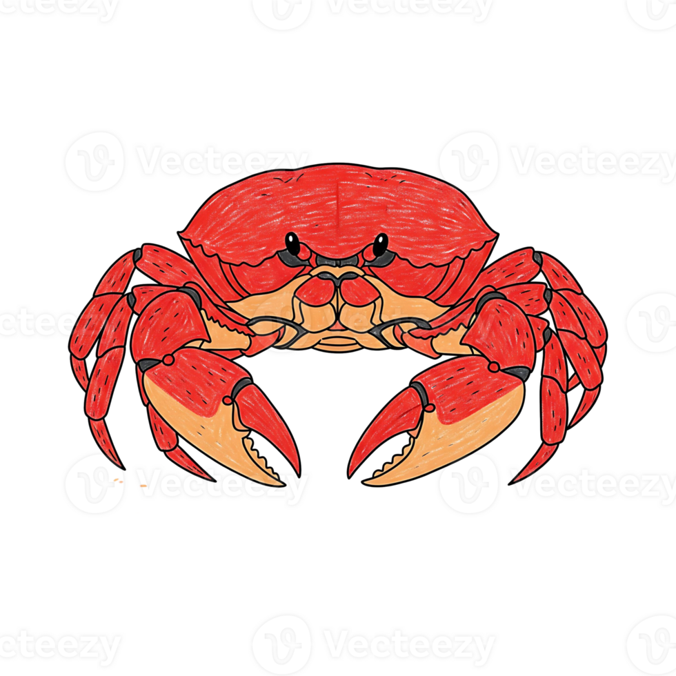 Red Crab Illustration png