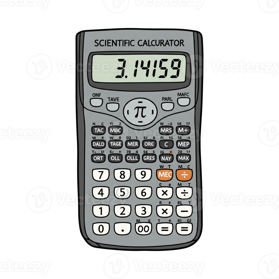 Scientific Calculator Displaying Pi png