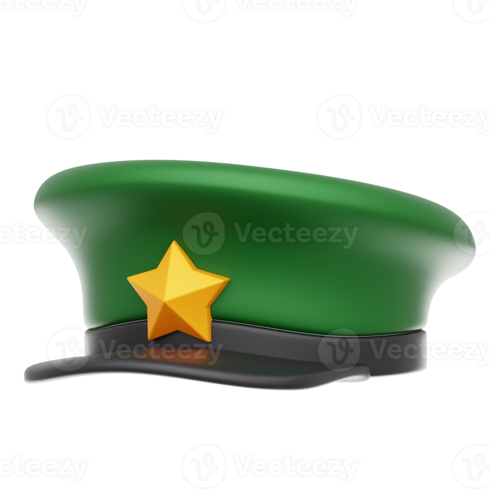 Military Hat 3D Illustration png
