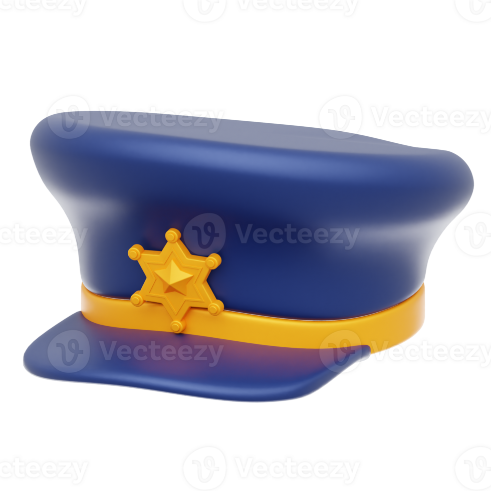 Police Cap 3D Illustration png