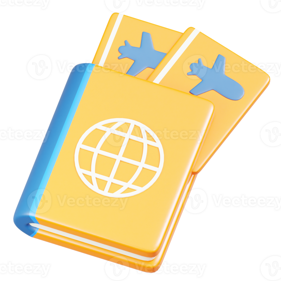 Passport Doc 3D Illustration png