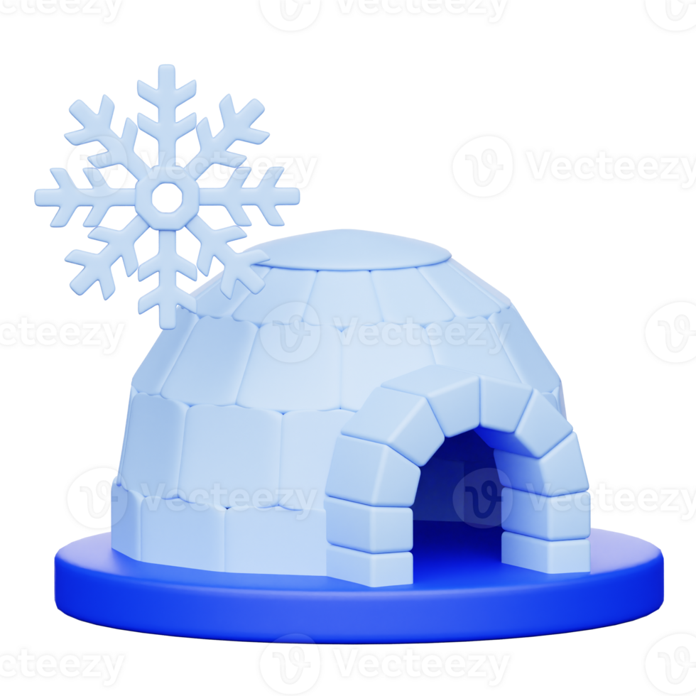 igloo 3D Illustration png