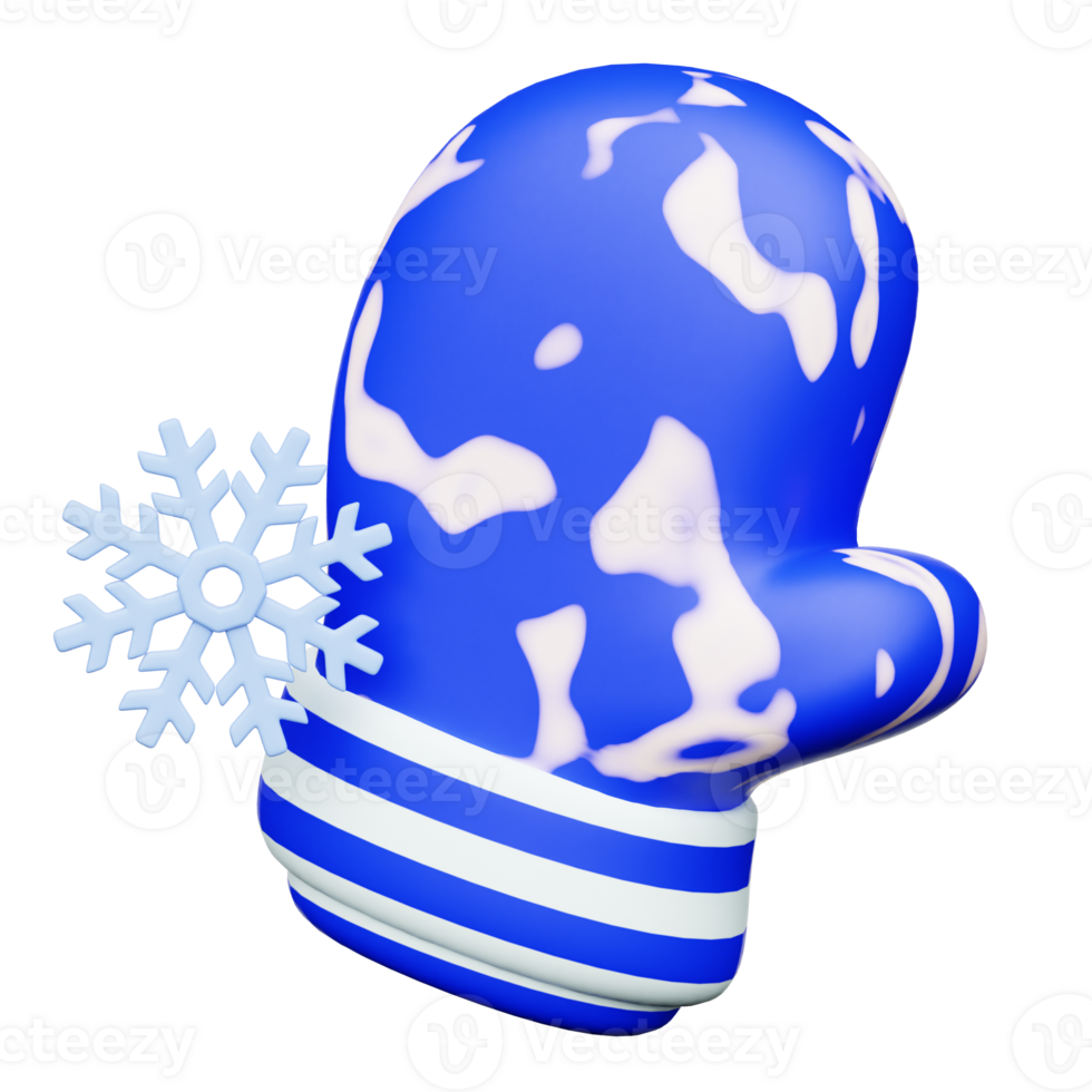 winter gloves 3D Illustration png