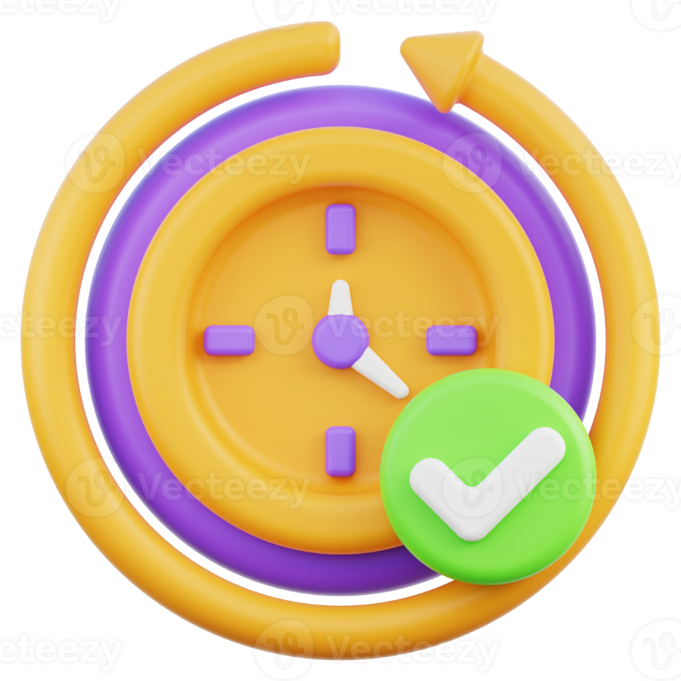 Time Saving 3D Illustration png
