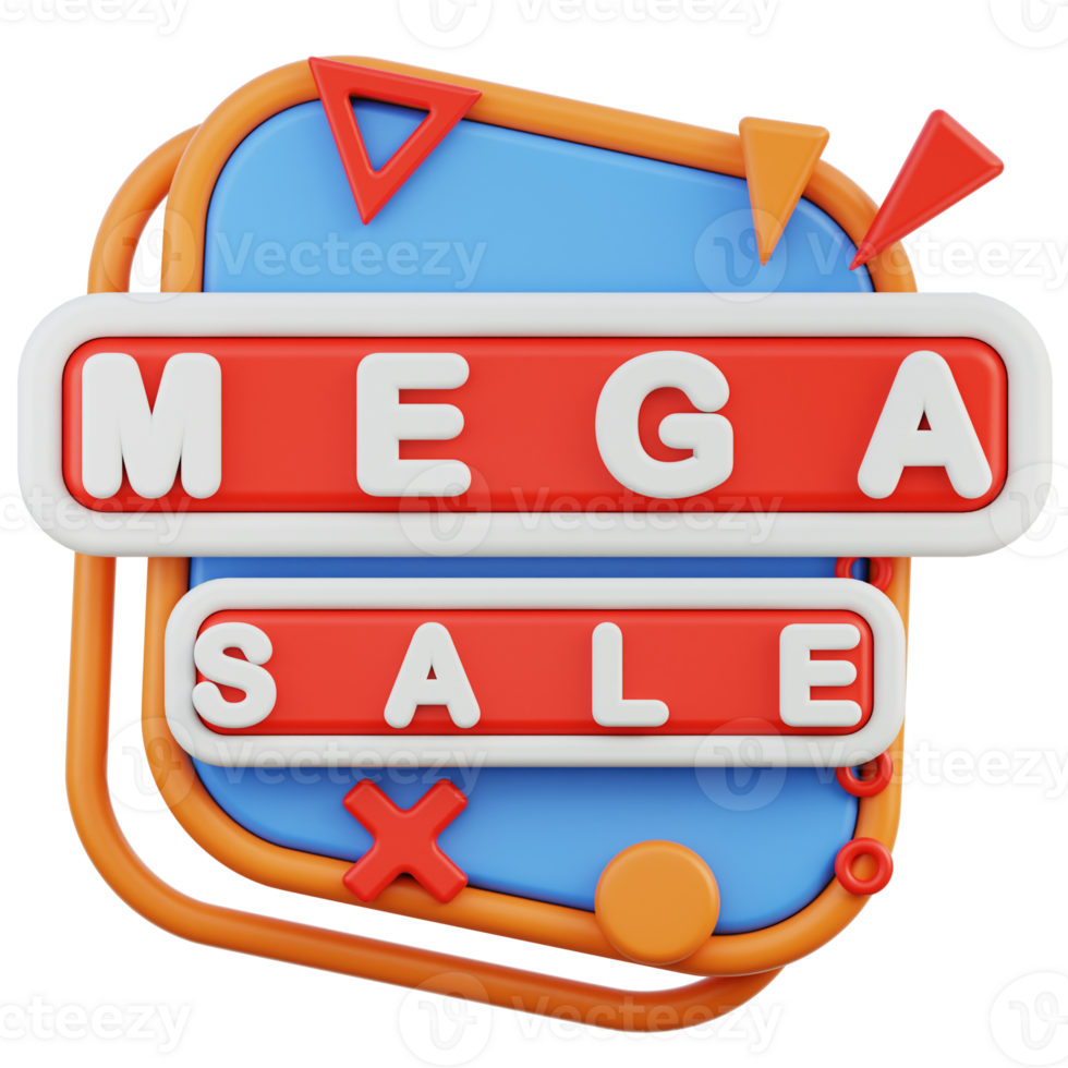 Mega Sale 3D Illustration png