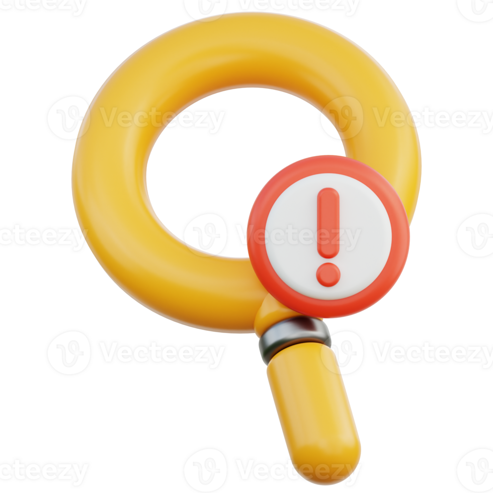 Find Alert 3D Illustration png