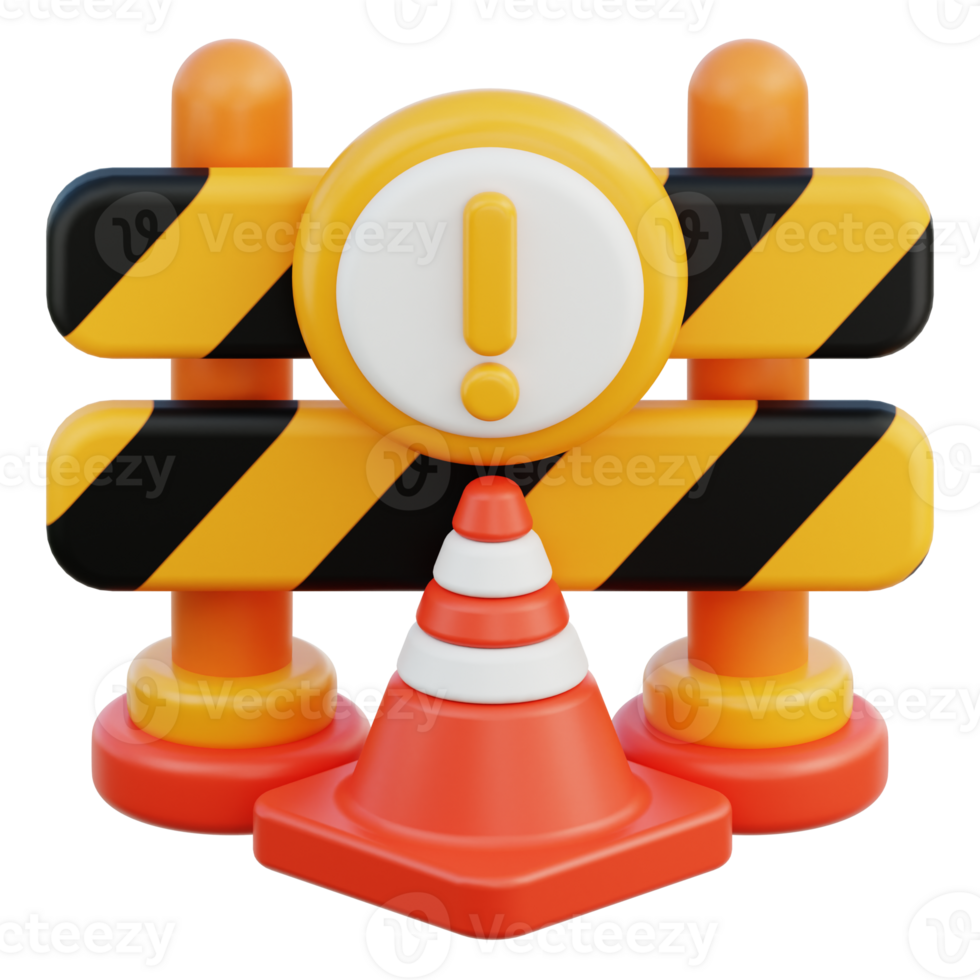 Barrier Block 3D Illustration png