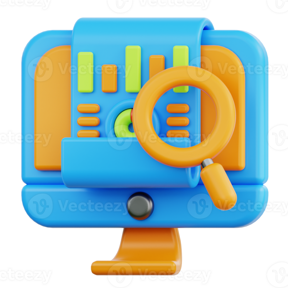 Server Data Analytics 3D Illustration png