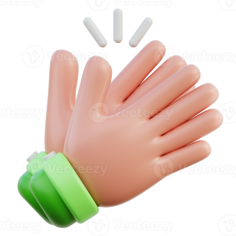 Clap Hand Gesture 3D Illustration png