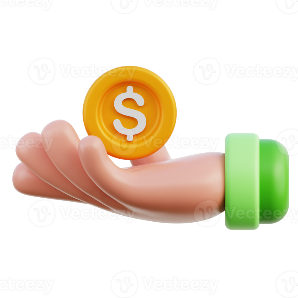 Give Hand Gesture 3D Illustration png