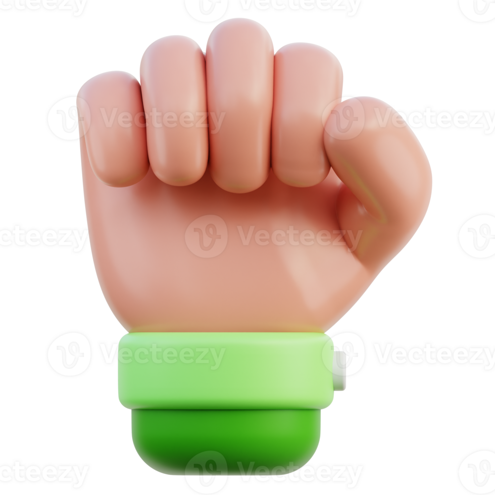 Motivation Hand Gesture 3D Illustration png