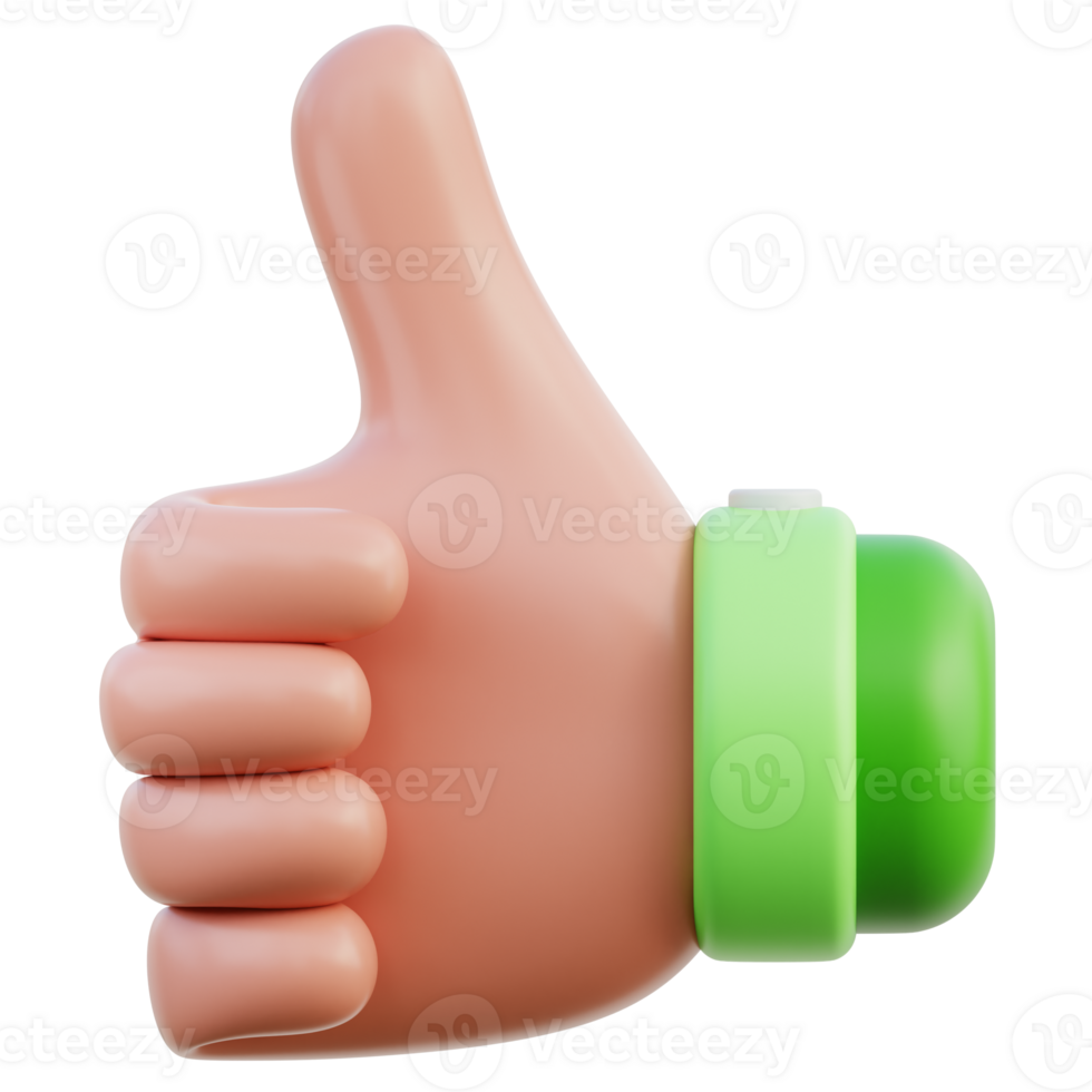 Thumbs up 3D Illustration png