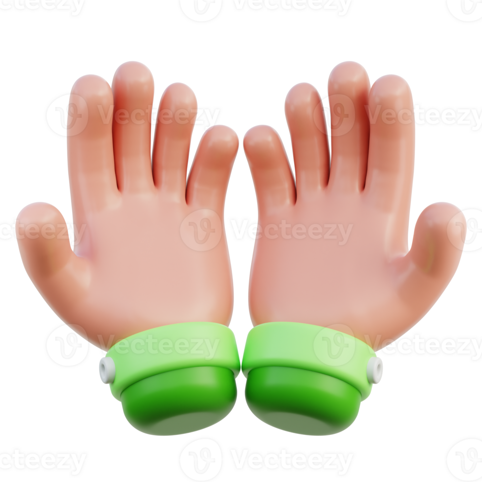 Pray Hand Gesture 3D Illustration png