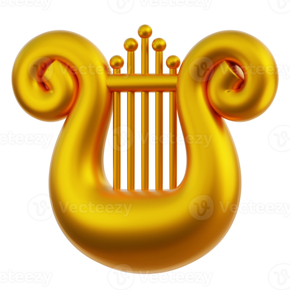Lyre 3D Illustration png