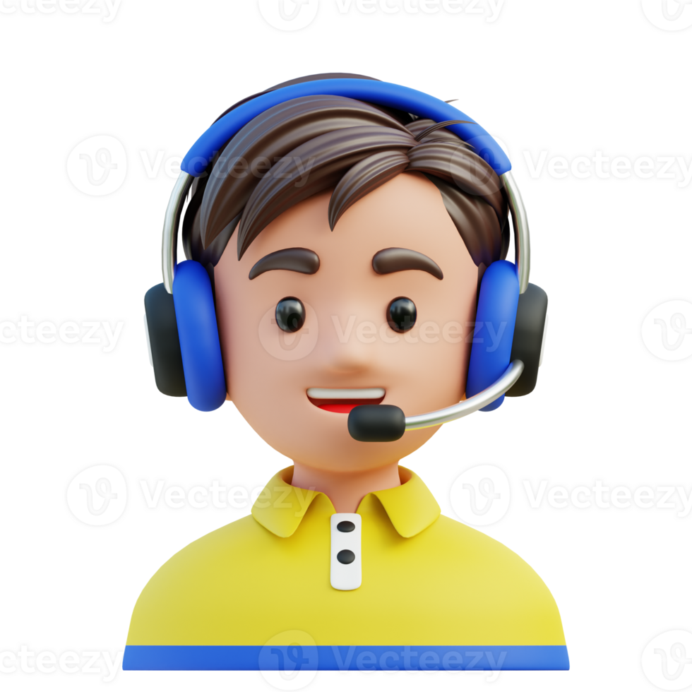 Call Operator 3D Illustration png
