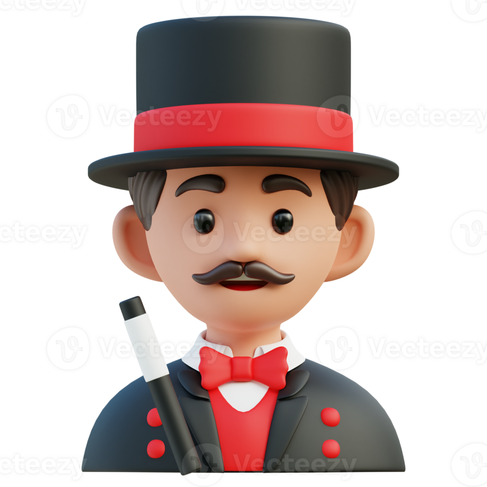Magician 3D Illustration png
