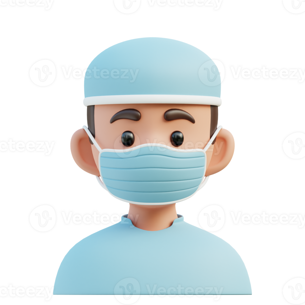 Surgeon 3D Illustration png