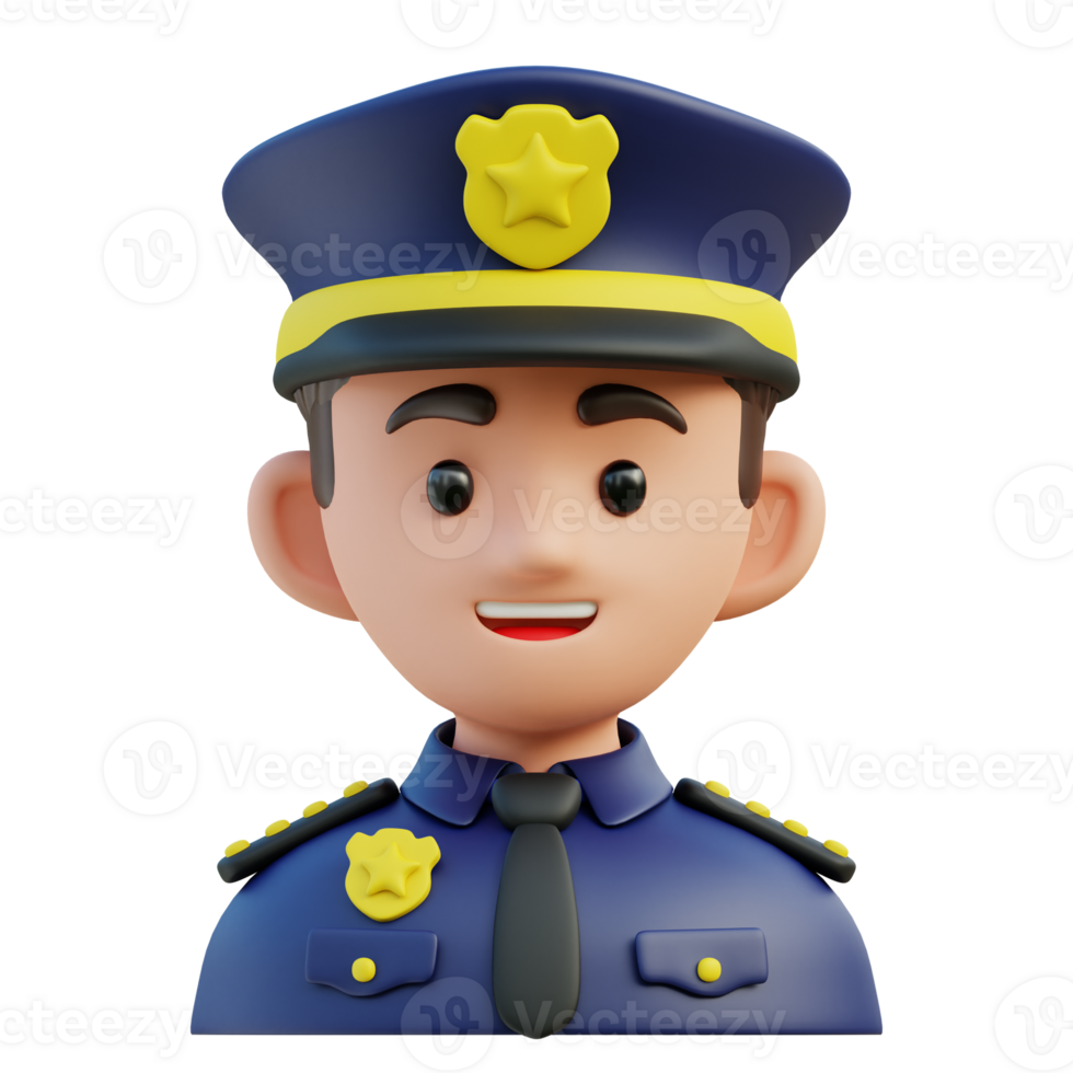 Police 3D Illustration png