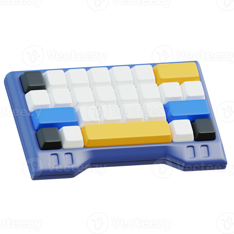 Gaming Keyboard 3D Illustration png