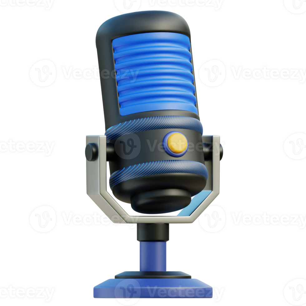 Gaming Microphone 3D Illustration png