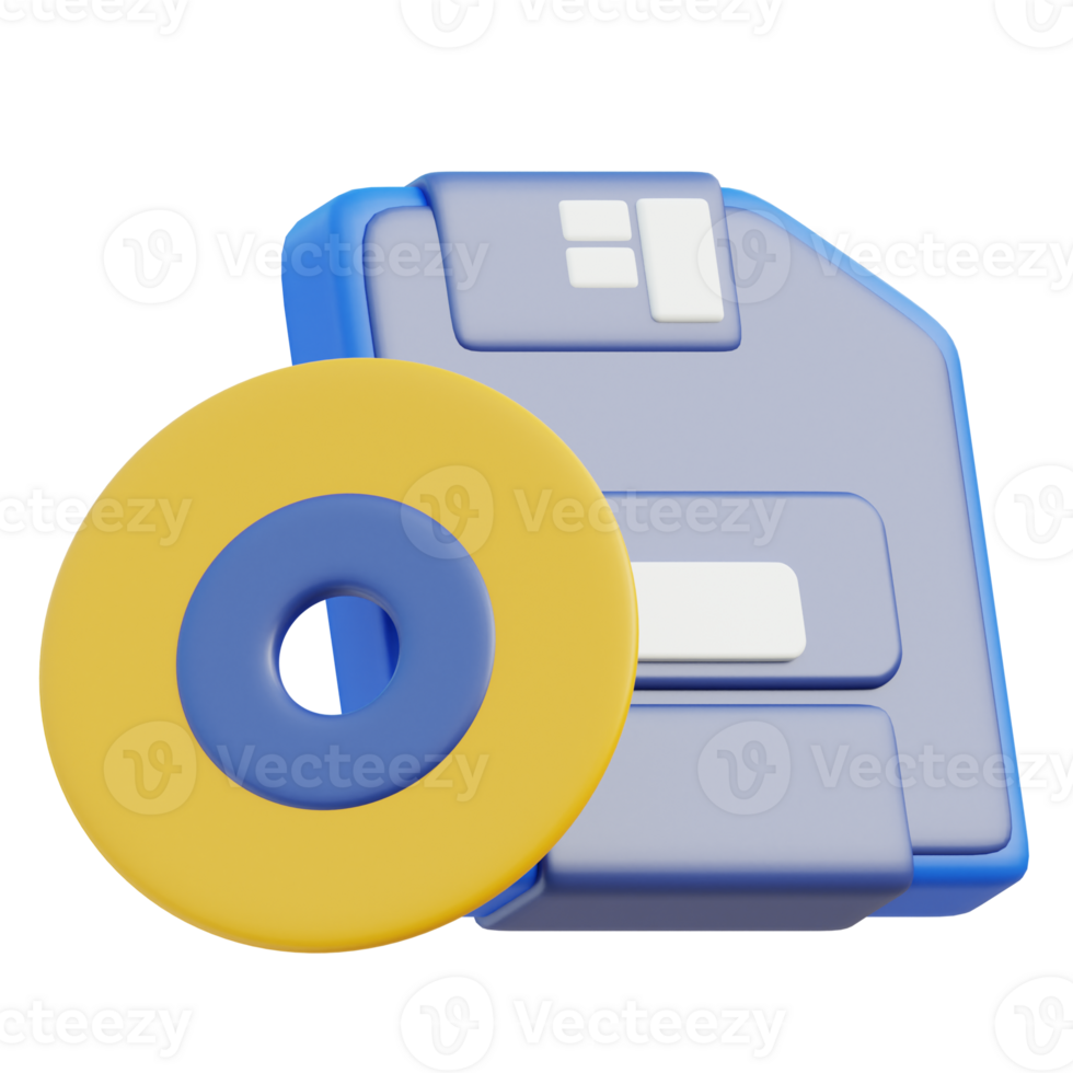 Game Disk 3D Illustration png