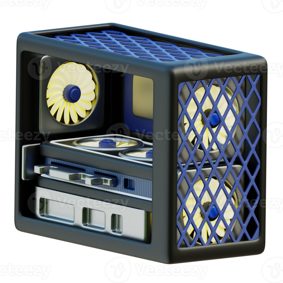 Gaming Pc 3D Illustration png