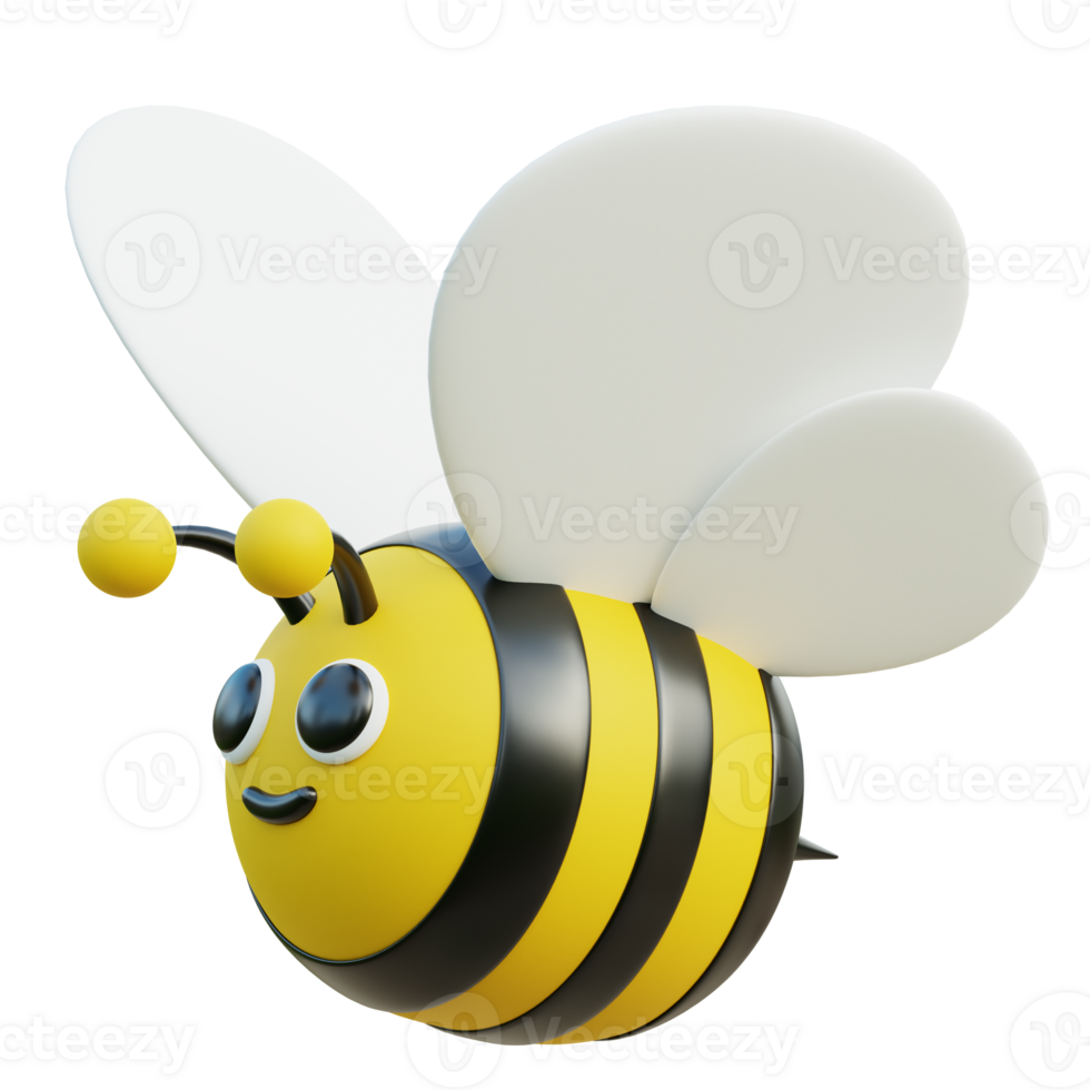 Bee 3D Illustration png