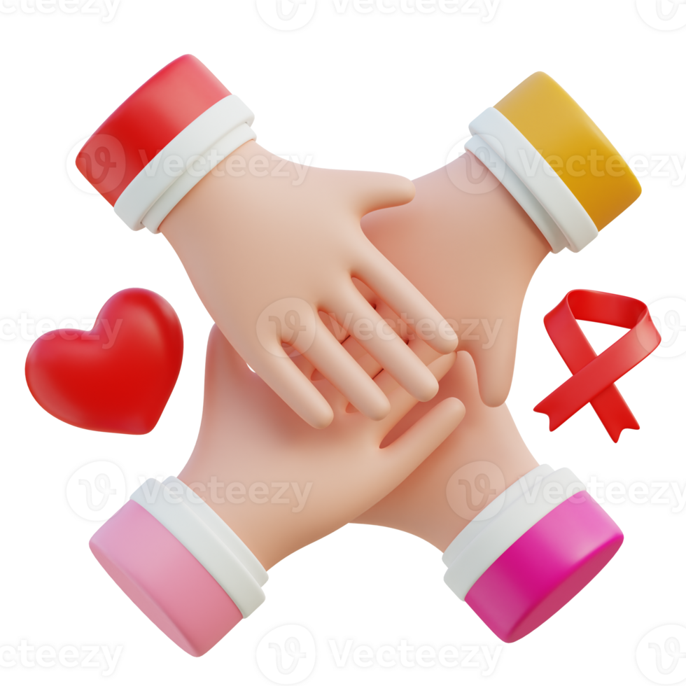 Charity Group 3D Illustration png