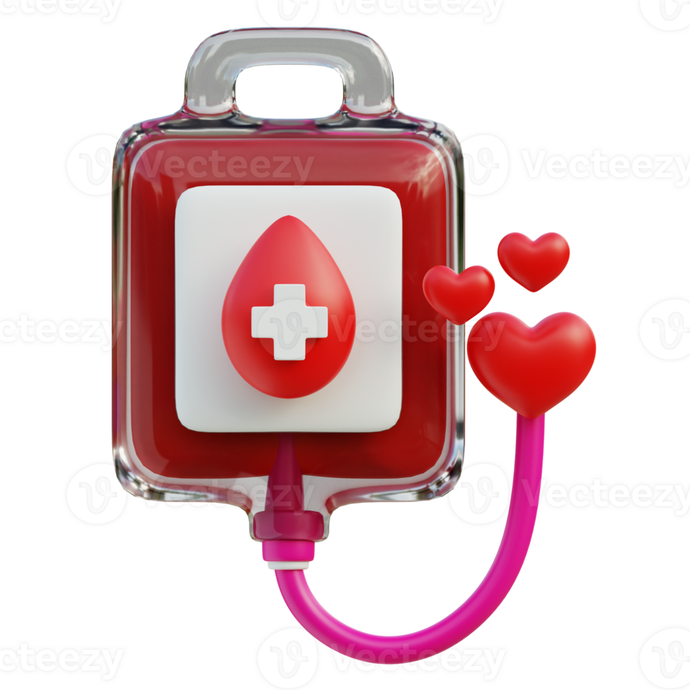 Blood Donation 3D Illustration png
