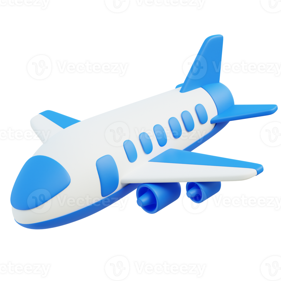 Airplane 3D Illustration png