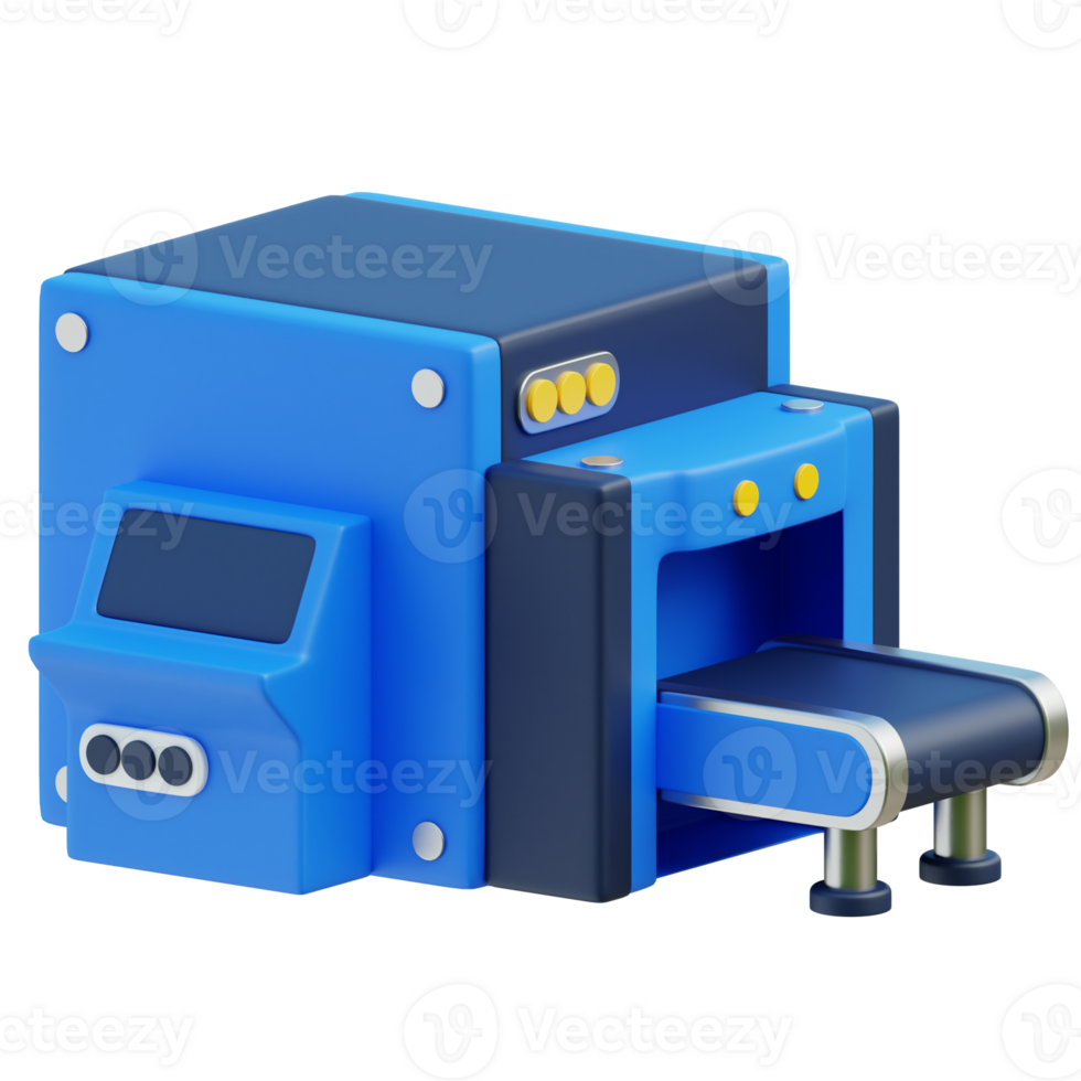Airport X Ray 3D Illustration png