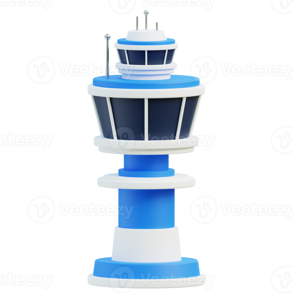Airport Tower 3D Illustration png