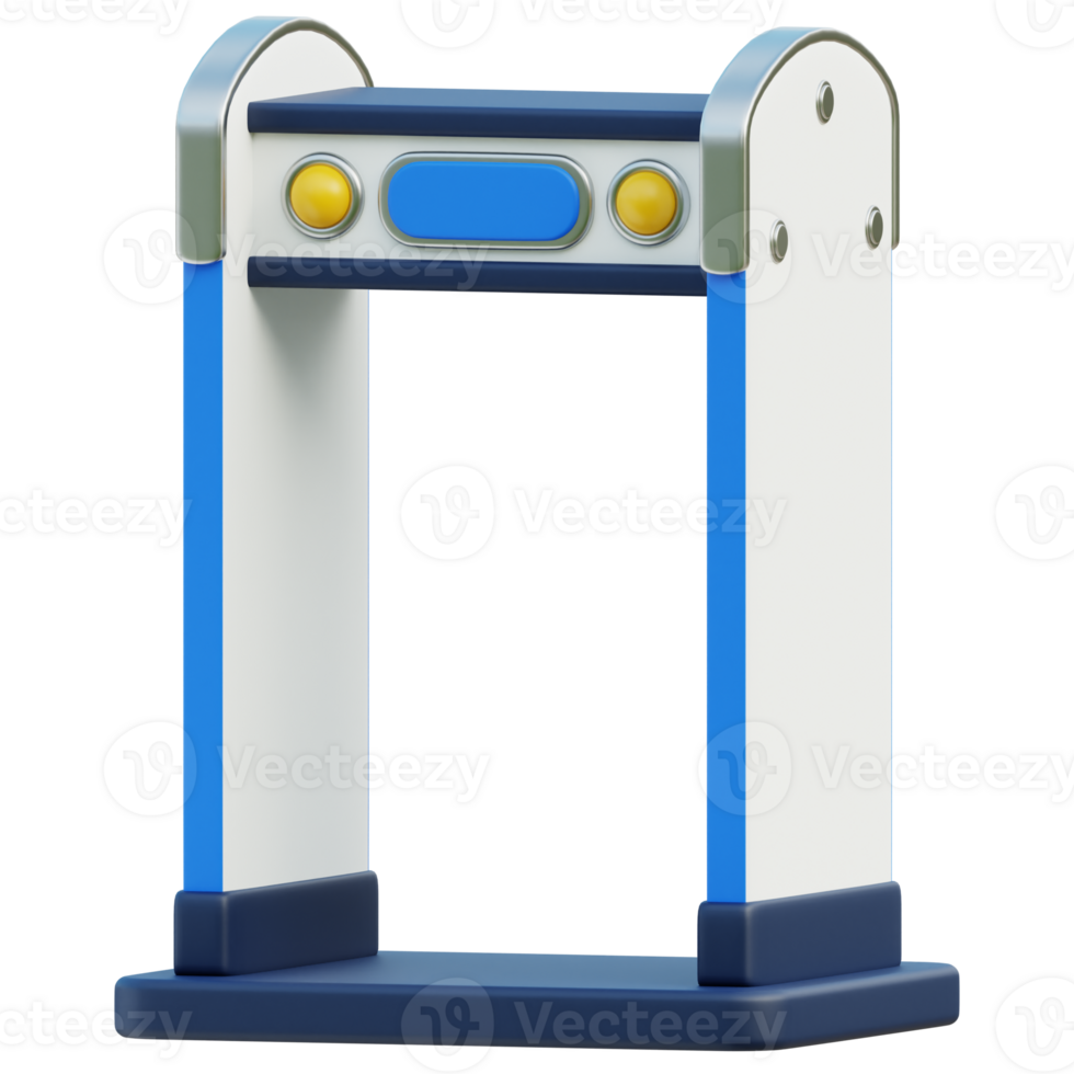 Security Screening 3D Illustration png