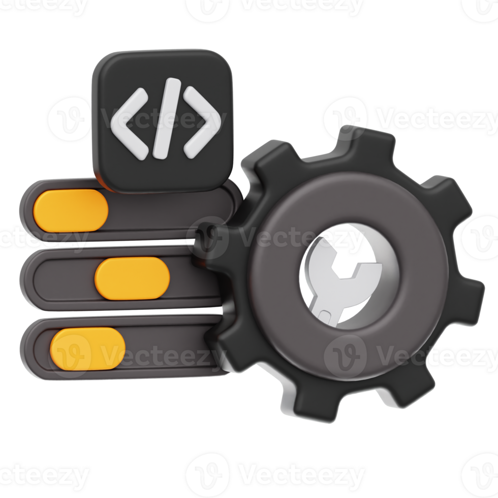 Code Setting 3D Illustration png