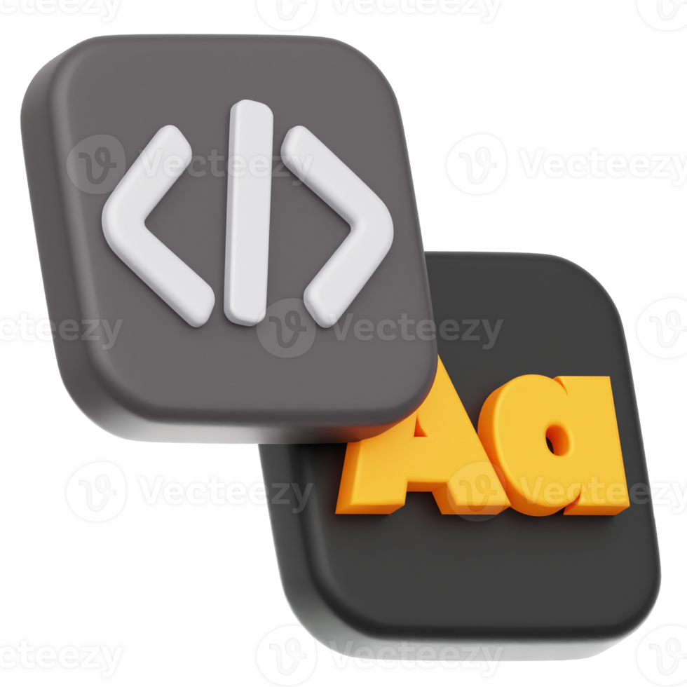 Code language 3D Illustration png