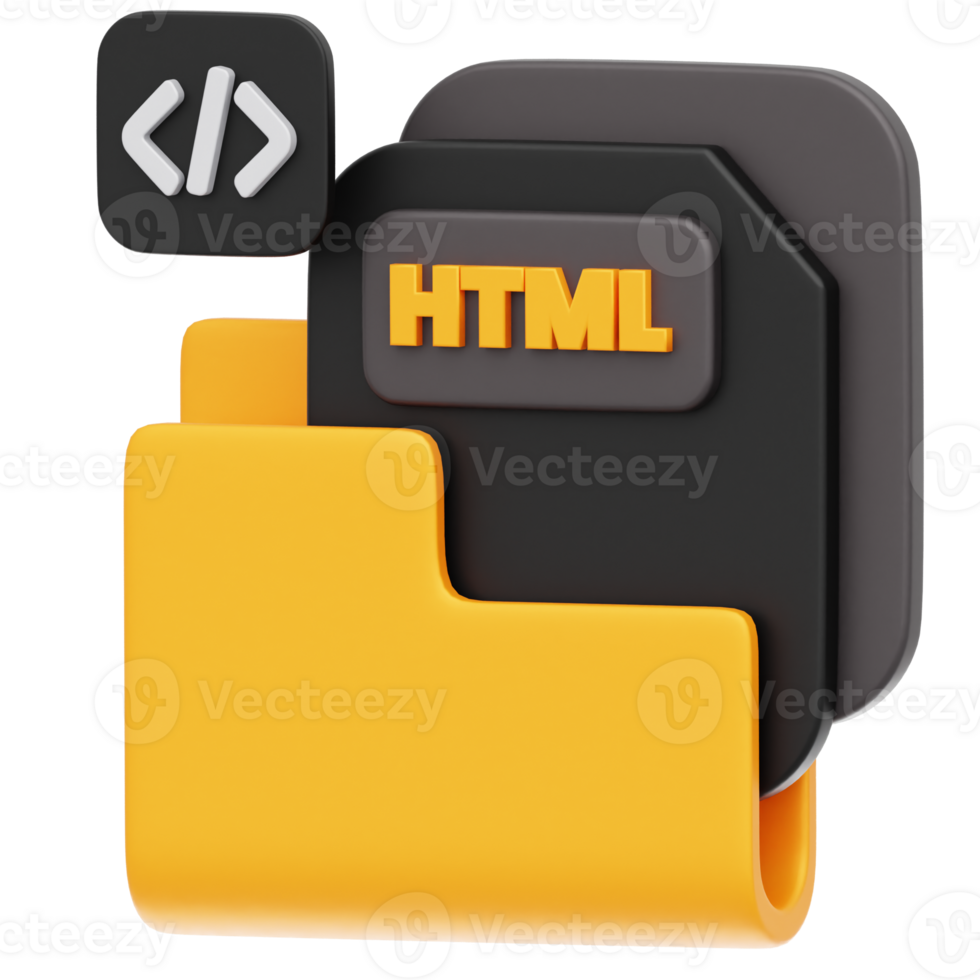 Html File 3D Illustration png