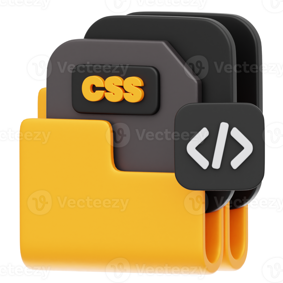 CSS File 3D Illustration png