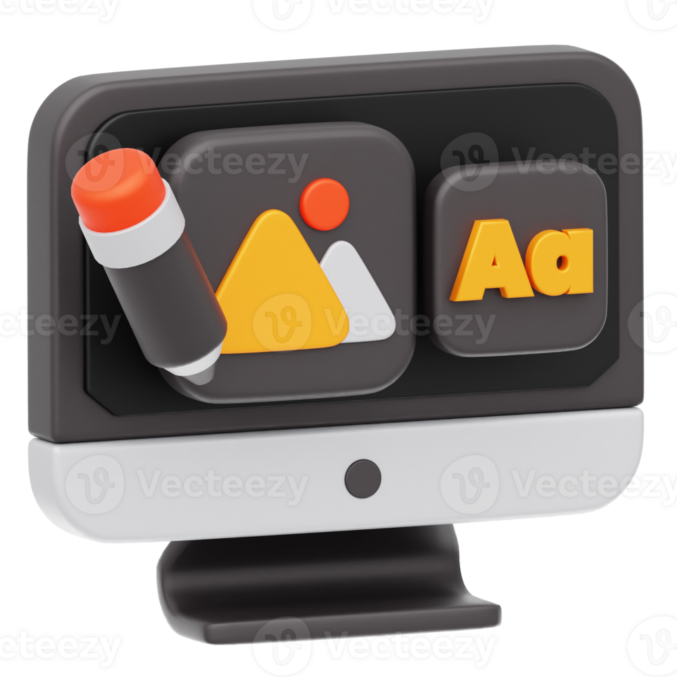 Design Interface 3D Illustration png