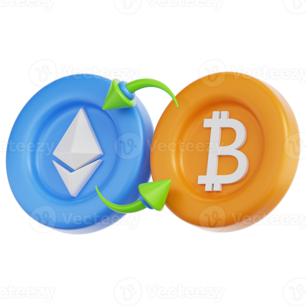 Currency Exchange 3D Illustration png