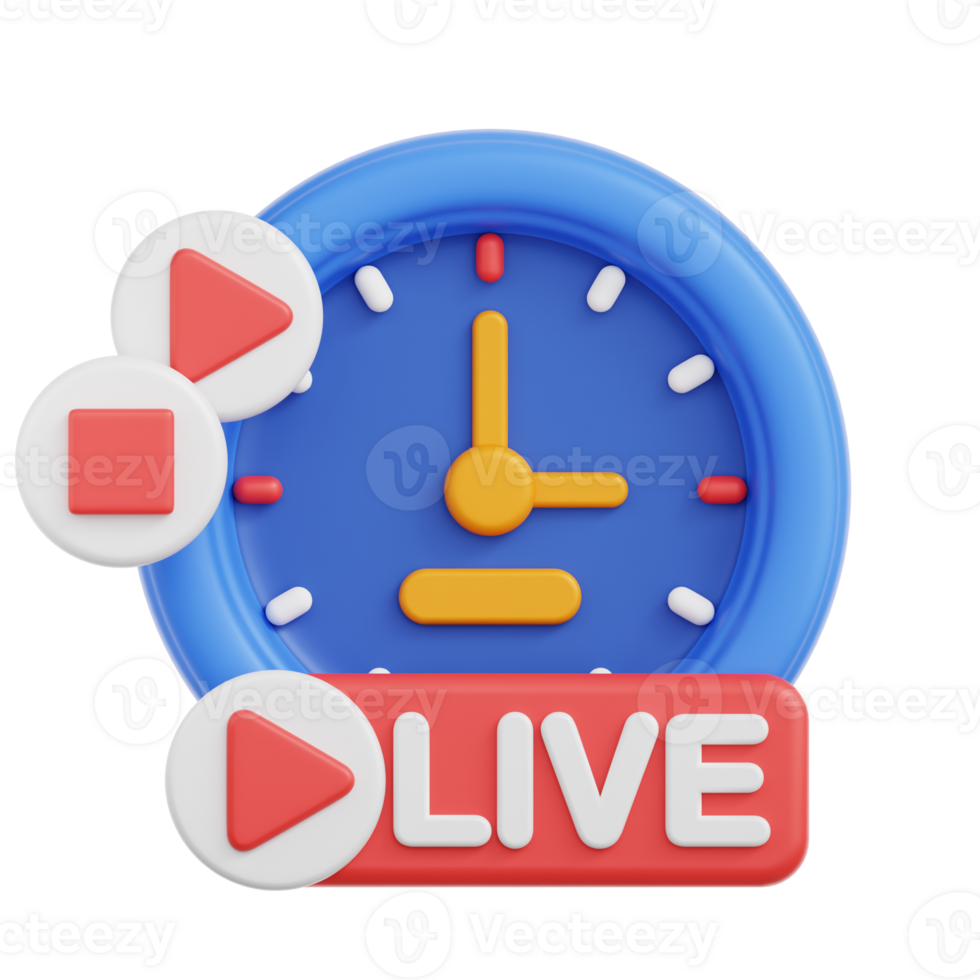 Live 24 hours 3D Illustration png
