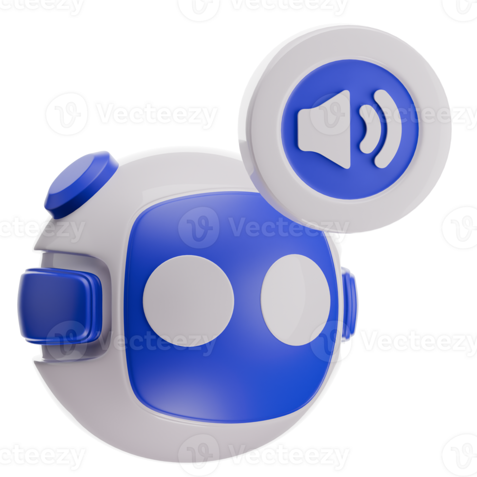 Robot Assistant 3D Illustration png