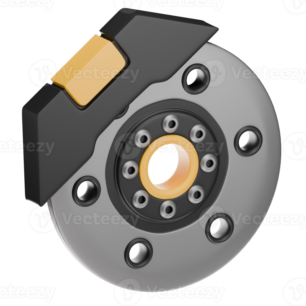 Car Disc Brake 3D Illustration png