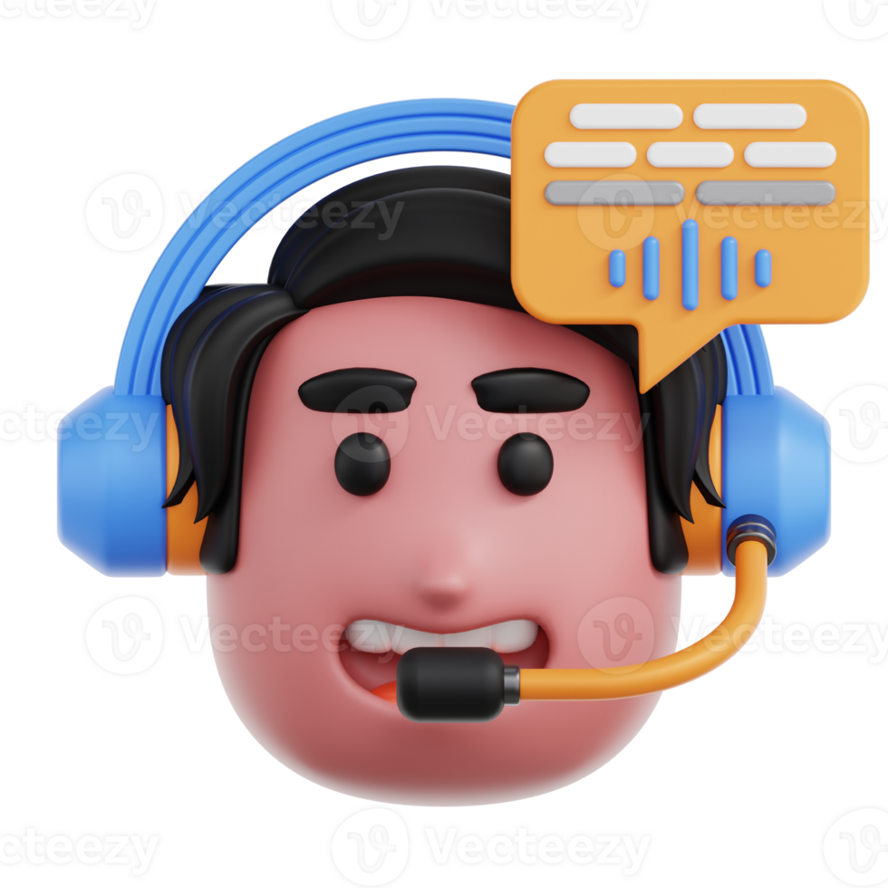 Customer Service 3D Illustration png